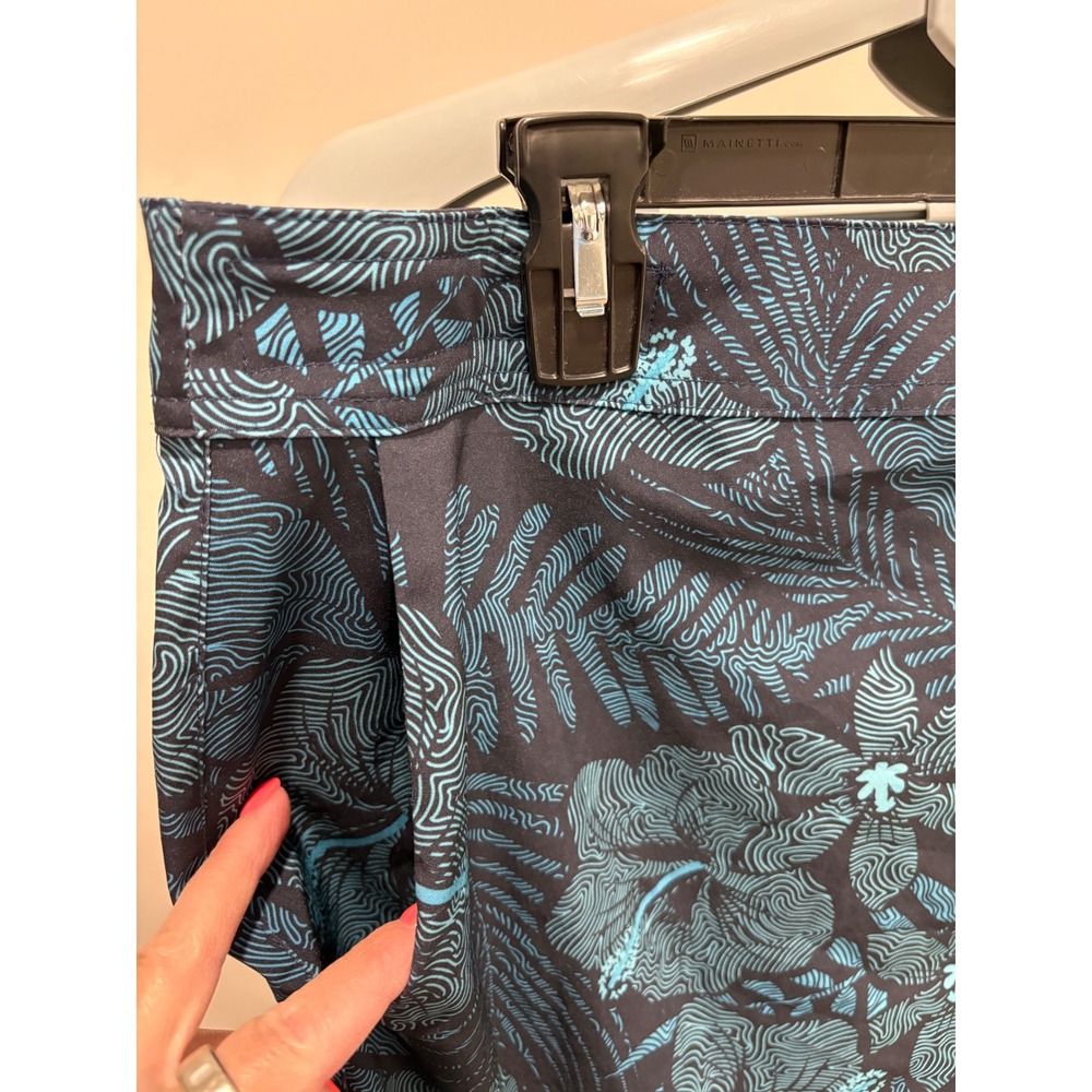 Rip Skirt Hawaii Hibiscus Print Length 3 Size XL Adjustable Wrap Floral Blue - Picture 2 of 8
